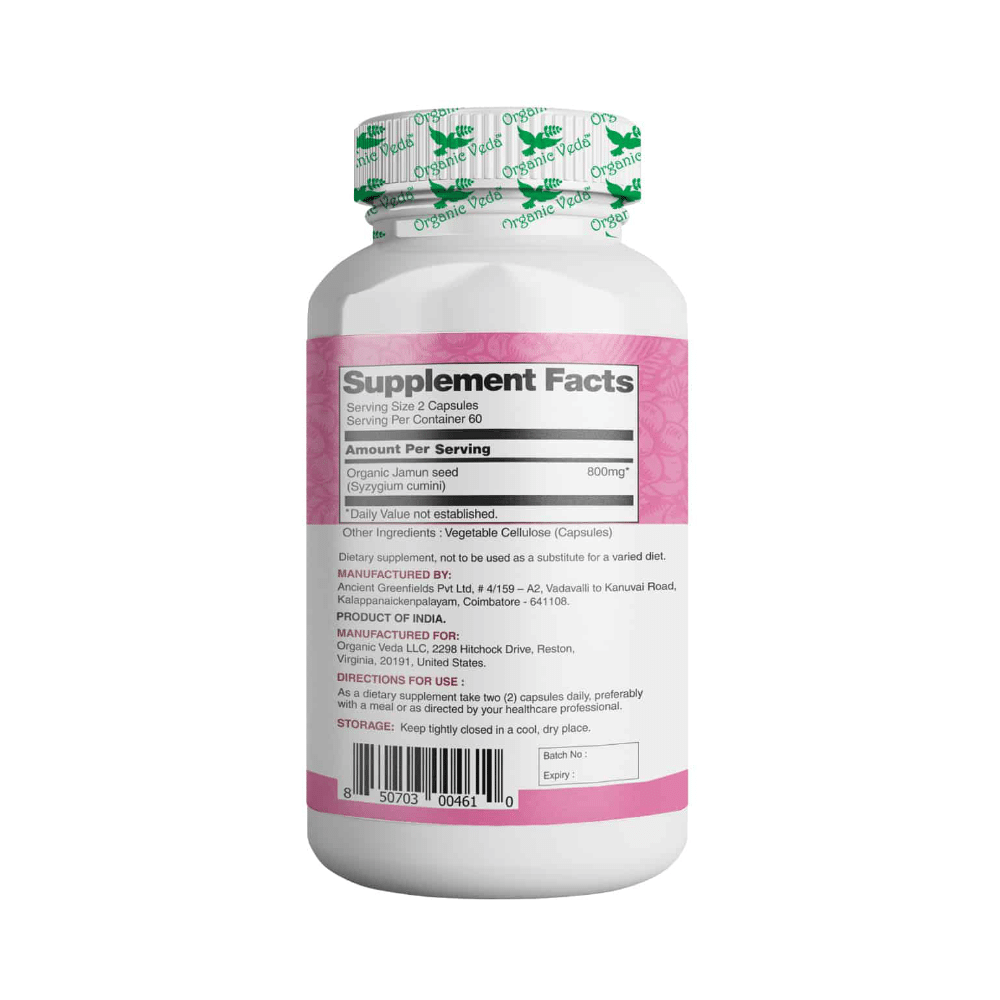 Organic Veda Jamun Seed Veggie Capsule - Image 3