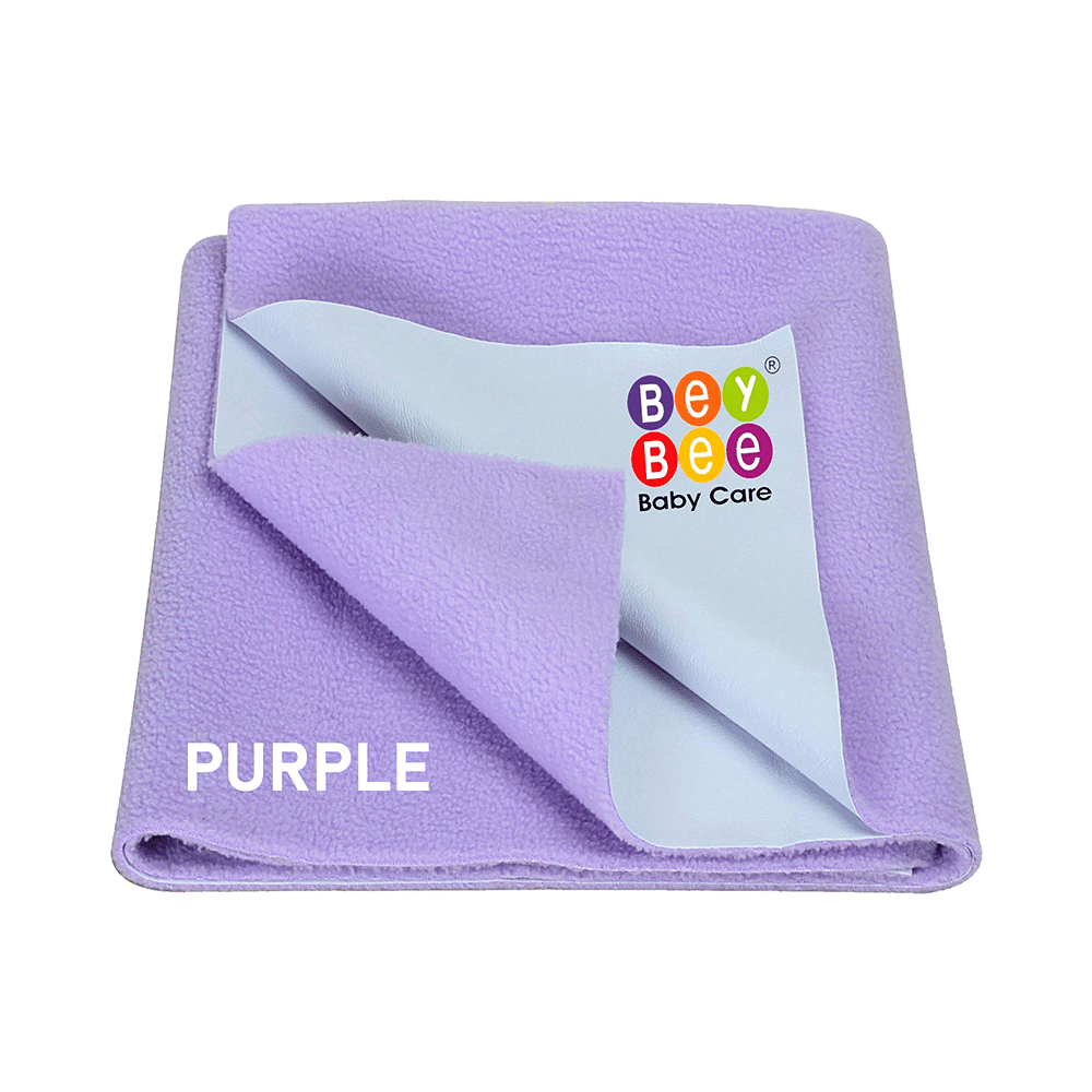 Bey Bee Waterproof Baby Bed Protector Dry Sheet for Toddlers (100cm X 70cm) Medium Purple