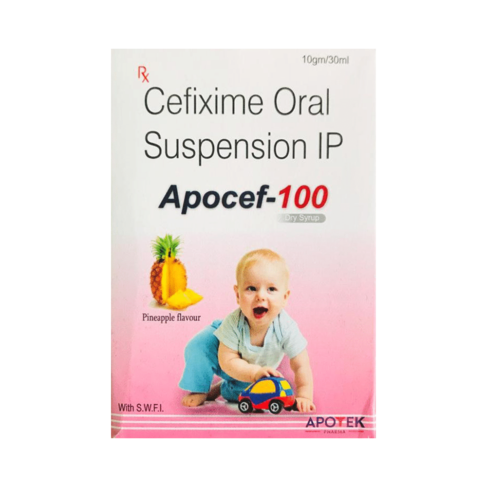 Apocef 100 Dry Syrup Pineapple