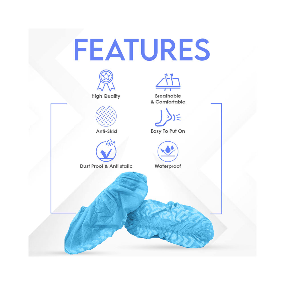 S4 Healthcare Disposable Non Woven Shoe Covers White - Image 7