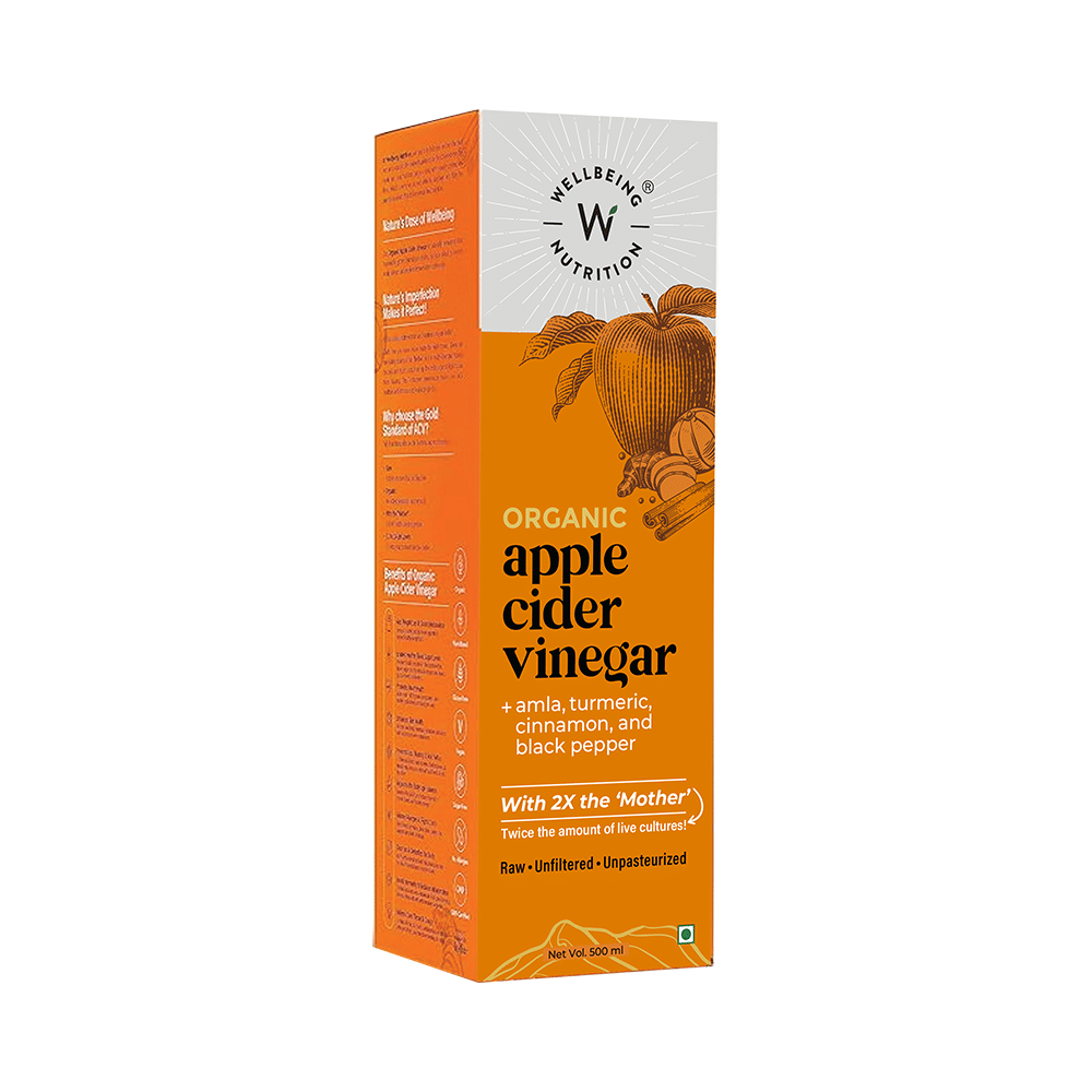 Wellbeing Nutrition Organic Apple Cider Vinegar  | 2X the 'Mother' (500ml Each)