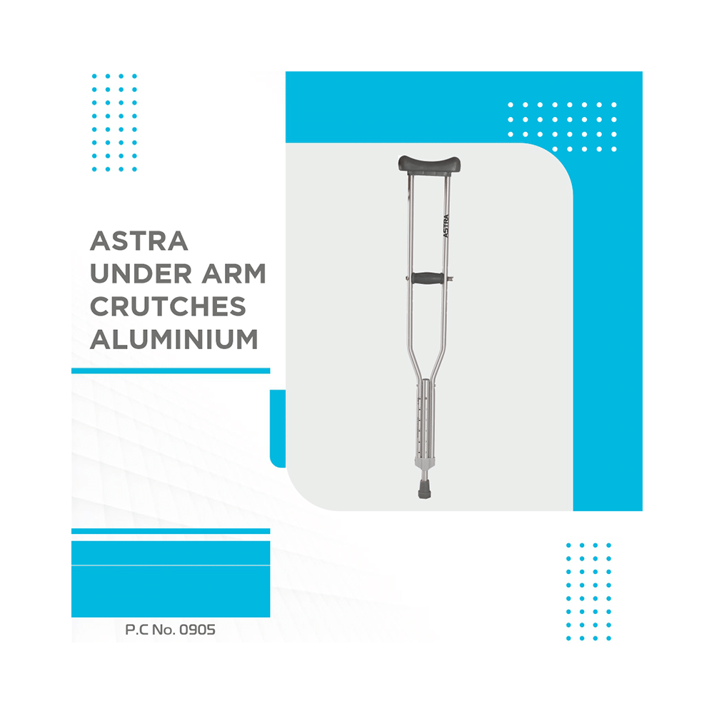 Vissco Under Arm Crutches With Adjustable Elbow Support & Height Adjustable Large - Image 6