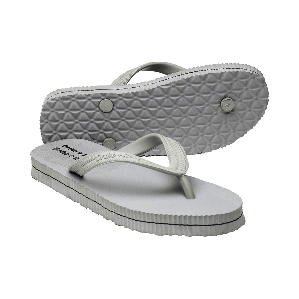 Ortho + Rest Unisex Hawaii Chappal Orthopedic Comfort, Bathroom Rubber Flip-Flops Lightgrey 6 - Image 5