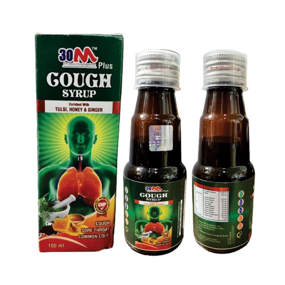 30M Plus Cough Syrup (100ml Each) Tulsi, Honey & Ginger - Image 5