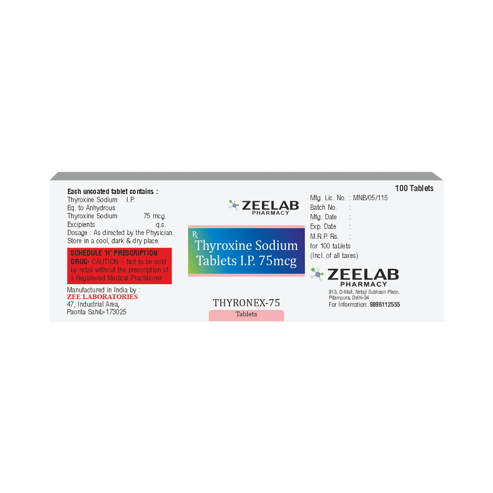 Thyronex 75 Tablet - Image 2
