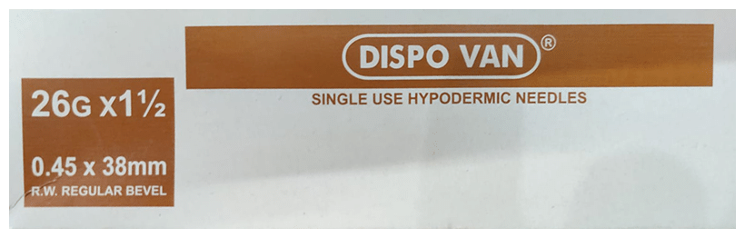 Dispovan Needle 26G x 1.5inch - Image 1