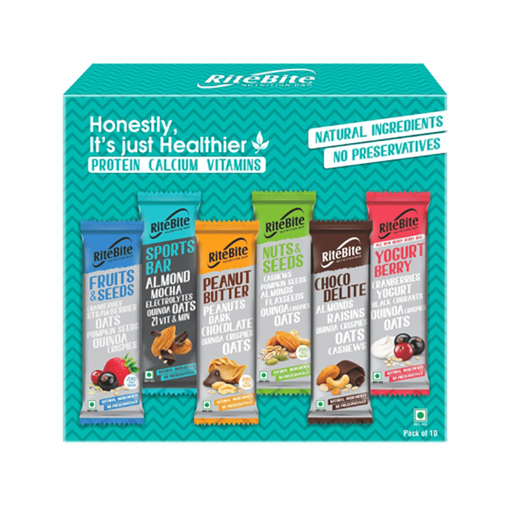 RiteBite Nutrition Bar with 4gm Protein Assorted
