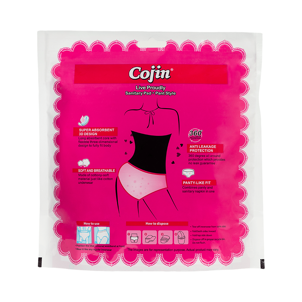 Cojin Ovenight Pant Style Sanitary Pads (3 Each) L-XL - Image 3