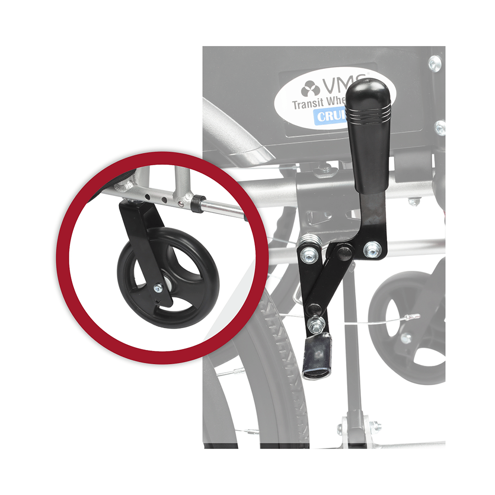 VMS Careline VWE 1048 Transit Lightweight Wheelchair Cruise - Image 3