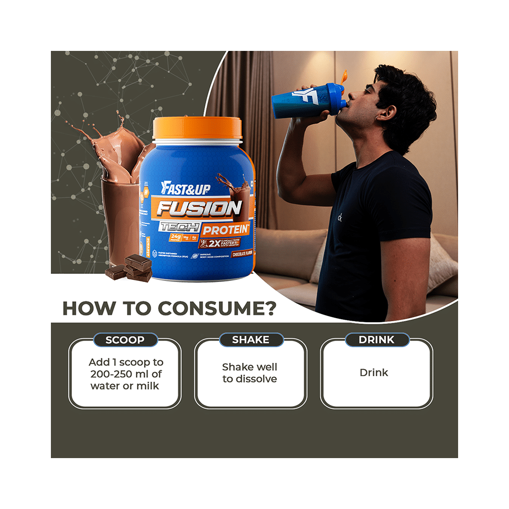 Fast&Up Fusion Tech Protein Supports Body Mass Composition Chocolate - Image 7