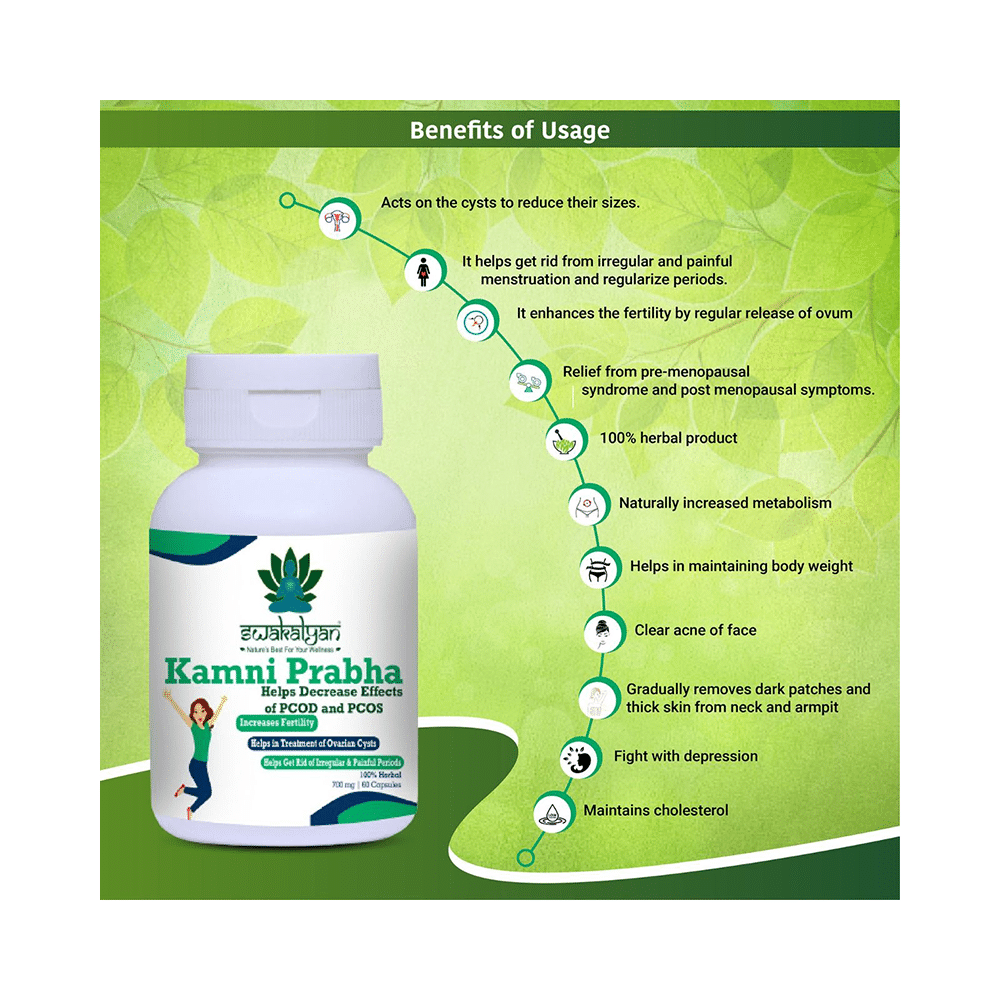 Swakalyan Kamni Prabha Helps to Decrease Effects of PCOD and PCOS Capsule - Image 5