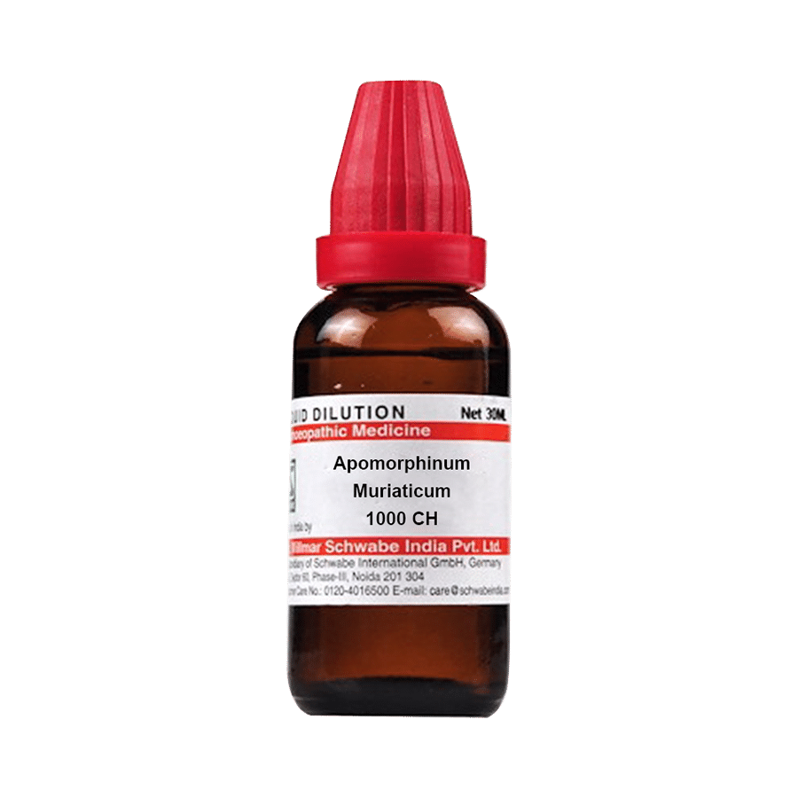 Dr Willmar Schwabe India Apomorphinum Muriaticum Dilution 1000 CH - Image 1