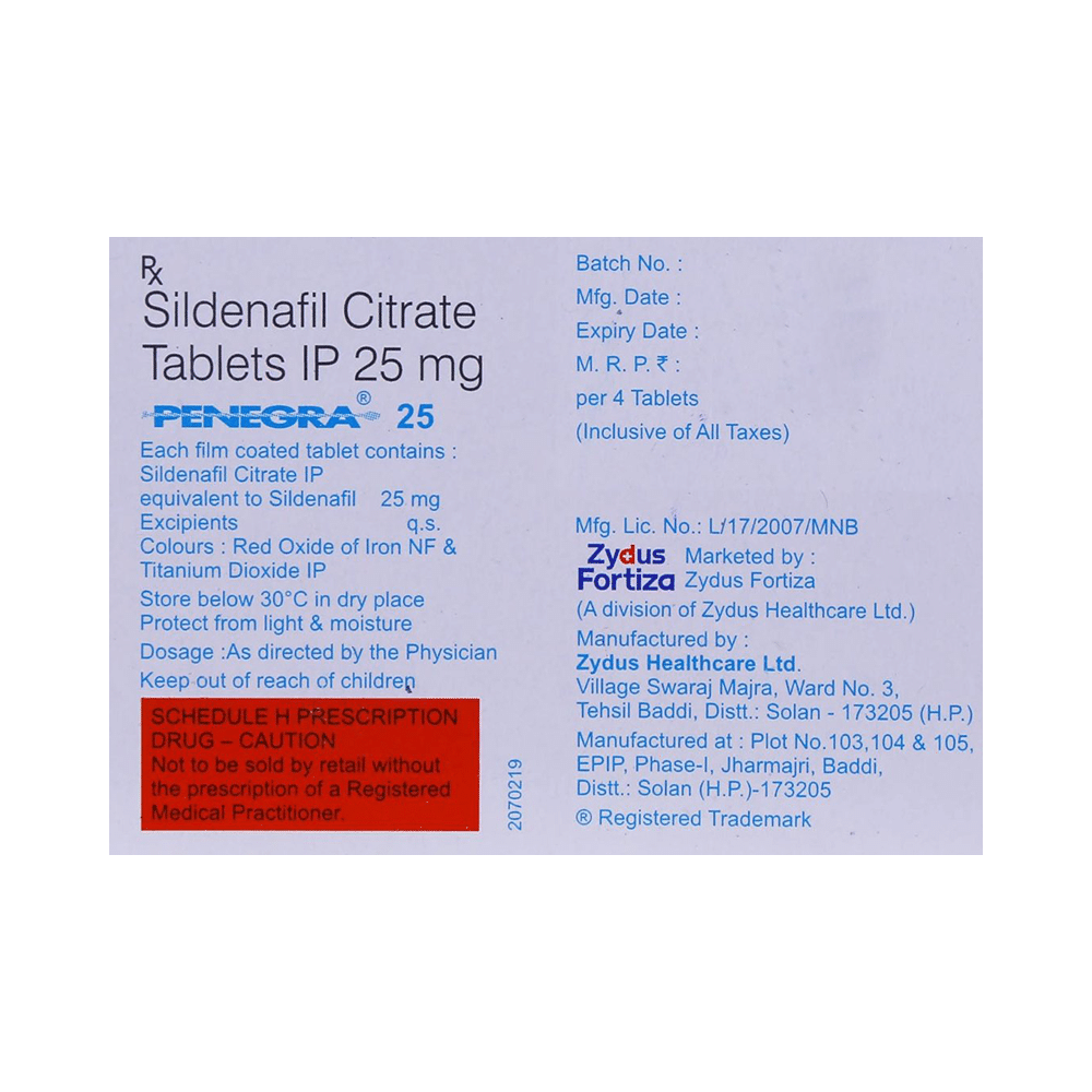 Penegra 25 Tablet - Image 2