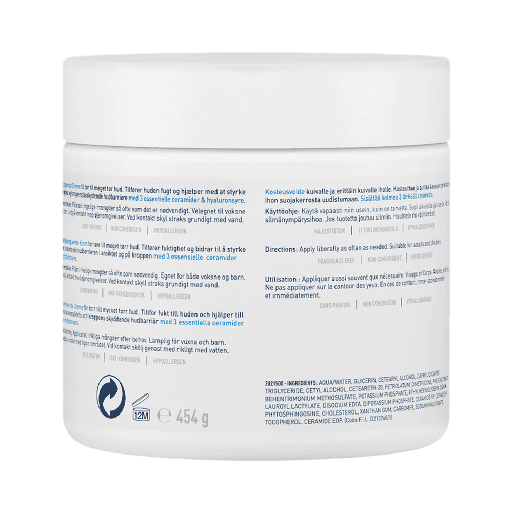 CeraVe Moisturising Cream for Dry to Very Dry Skin | Hydrating Face Care Product - Image 2