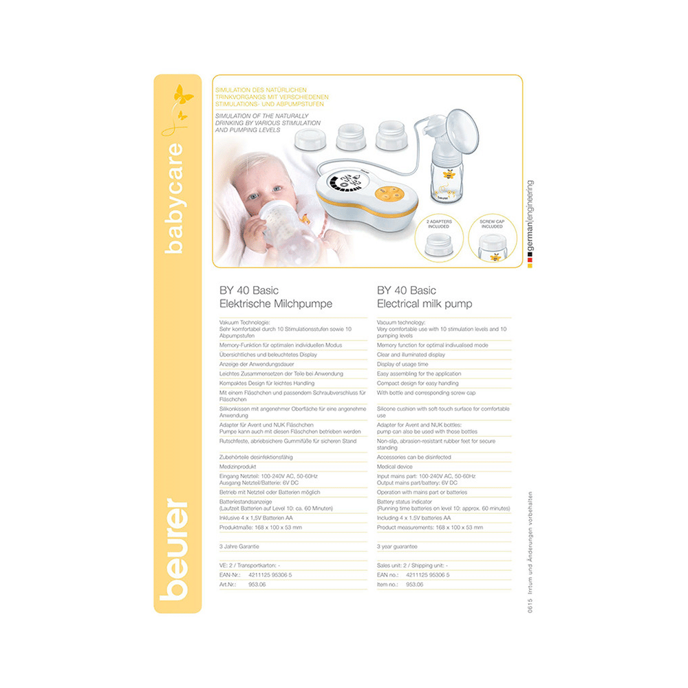 Beurer BY 40 Electric Breast Pump White - Image 7
