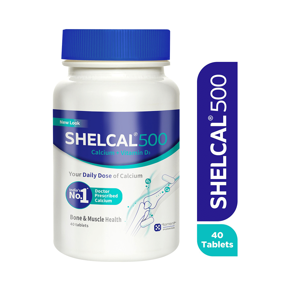 Shelcal 500 Calcium+Vitamin D3 Tablet | For Bones, Joints, Muscles & Immunity - Image 1