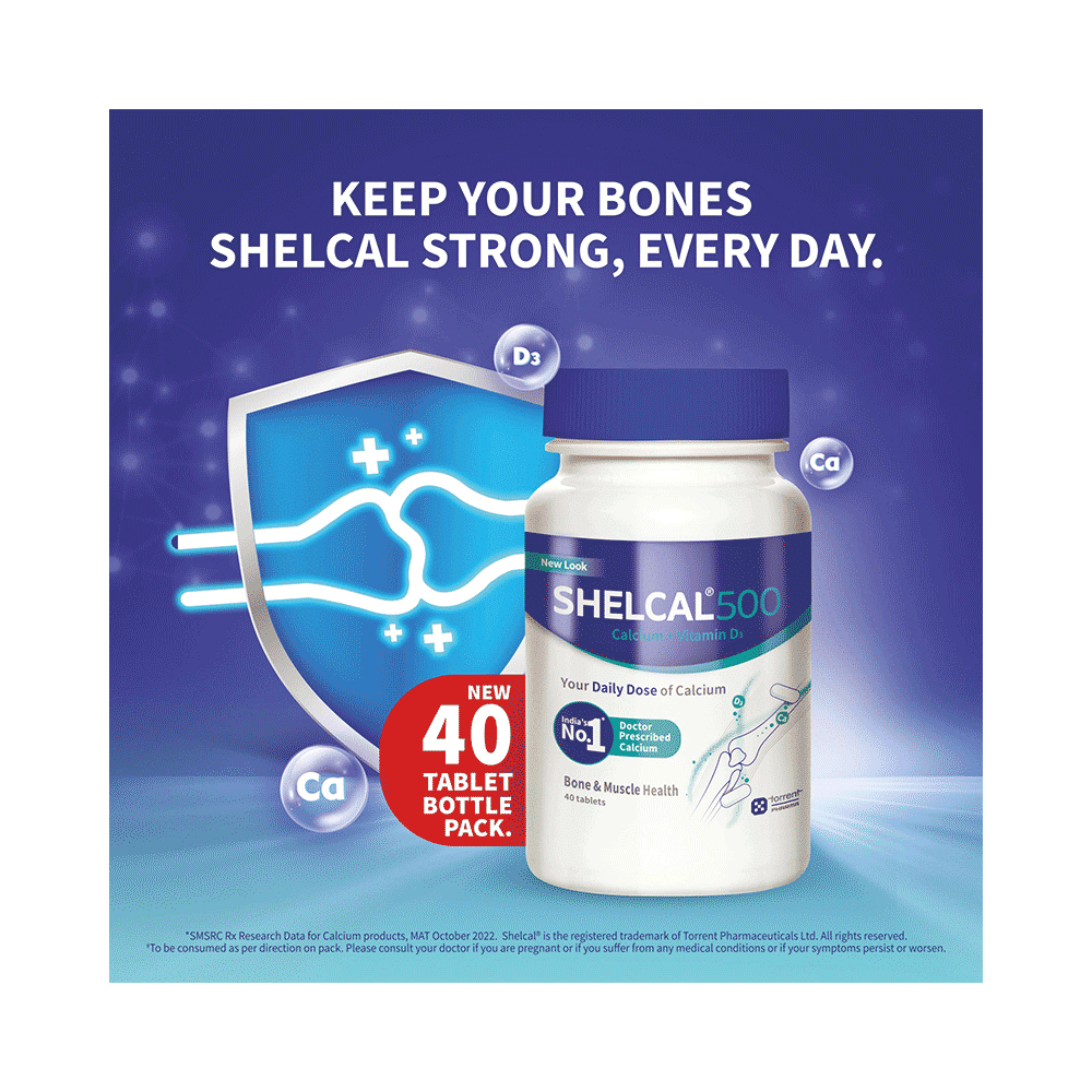 Shelcal 500 Calcium+Vitamin D3 Tablet | For Bones, Joints, Muscles & Immunity - Image 7