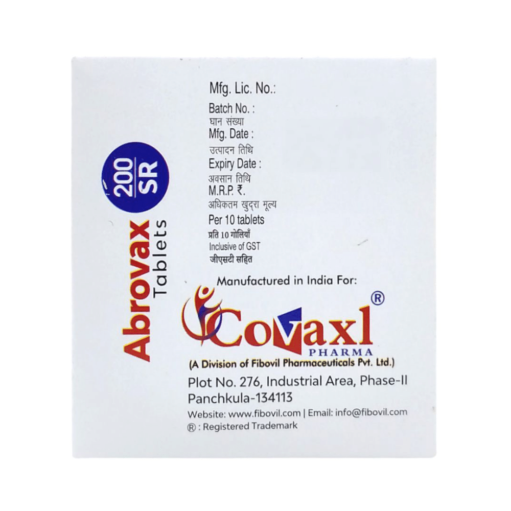 Abrovax 200mg Tablet SR - Image 3