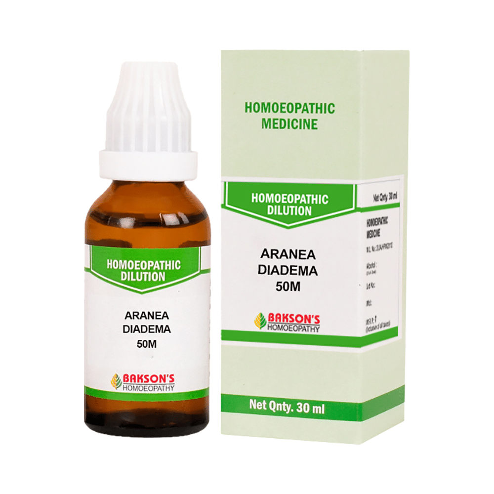 Bakson's Homeopathy Dilution Aranea Diadema 50M - Image 1