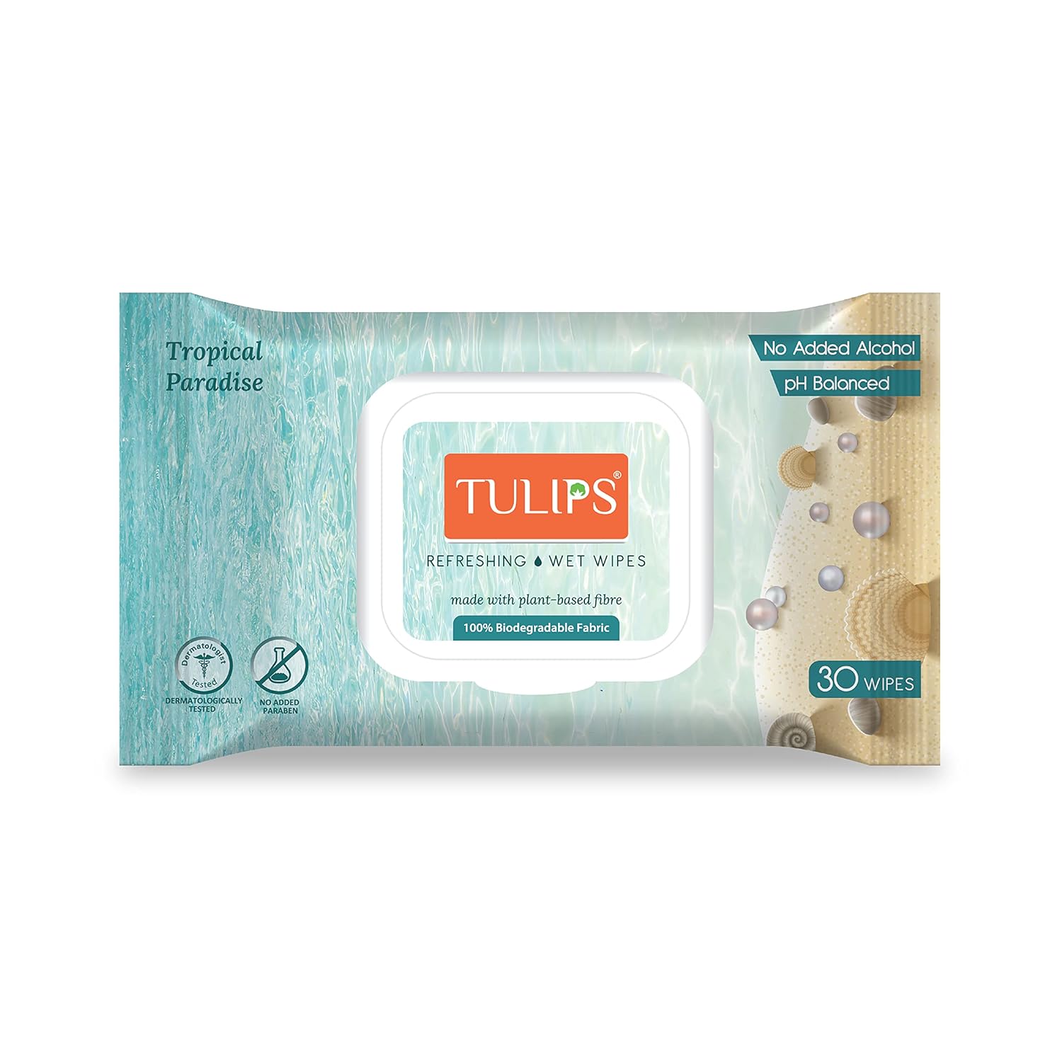 Tulips Refreshing Wet Wipes Tropical Paradise - Image 1