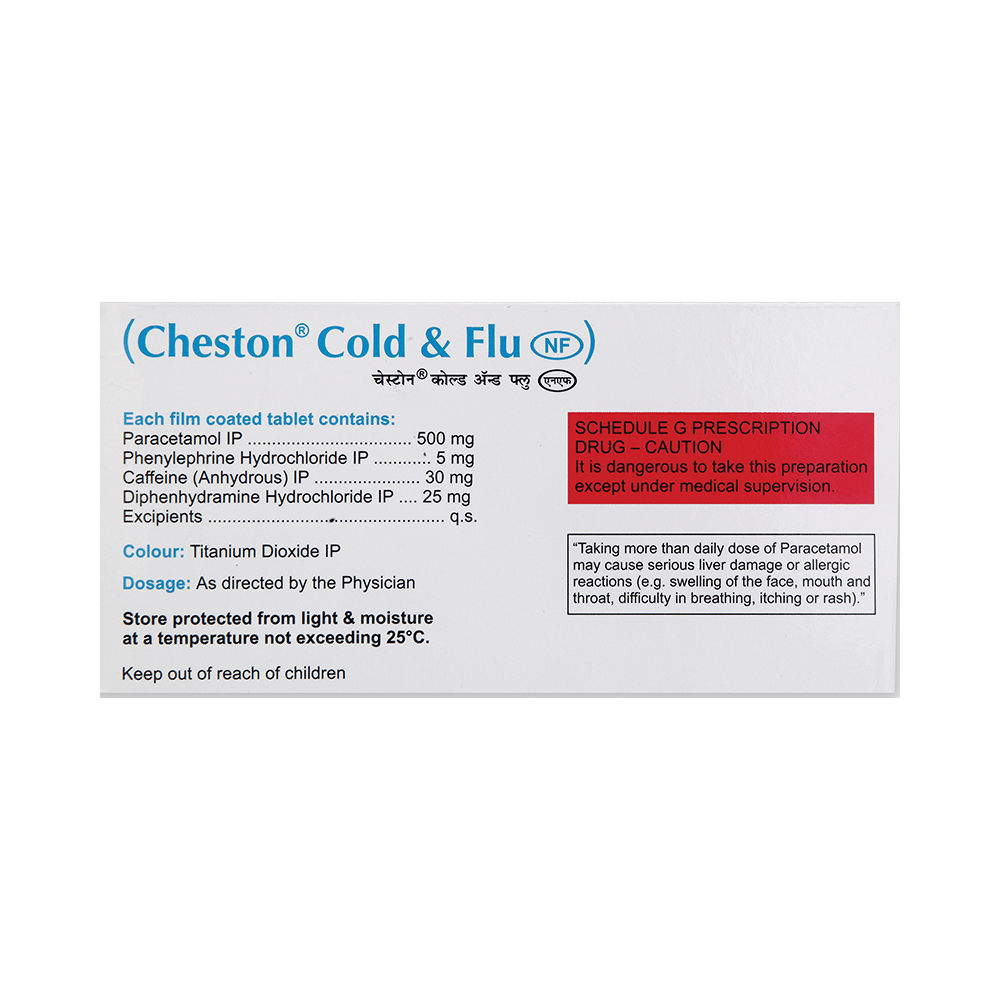 Cheston Cold and Flu NF Tablet - Image 3