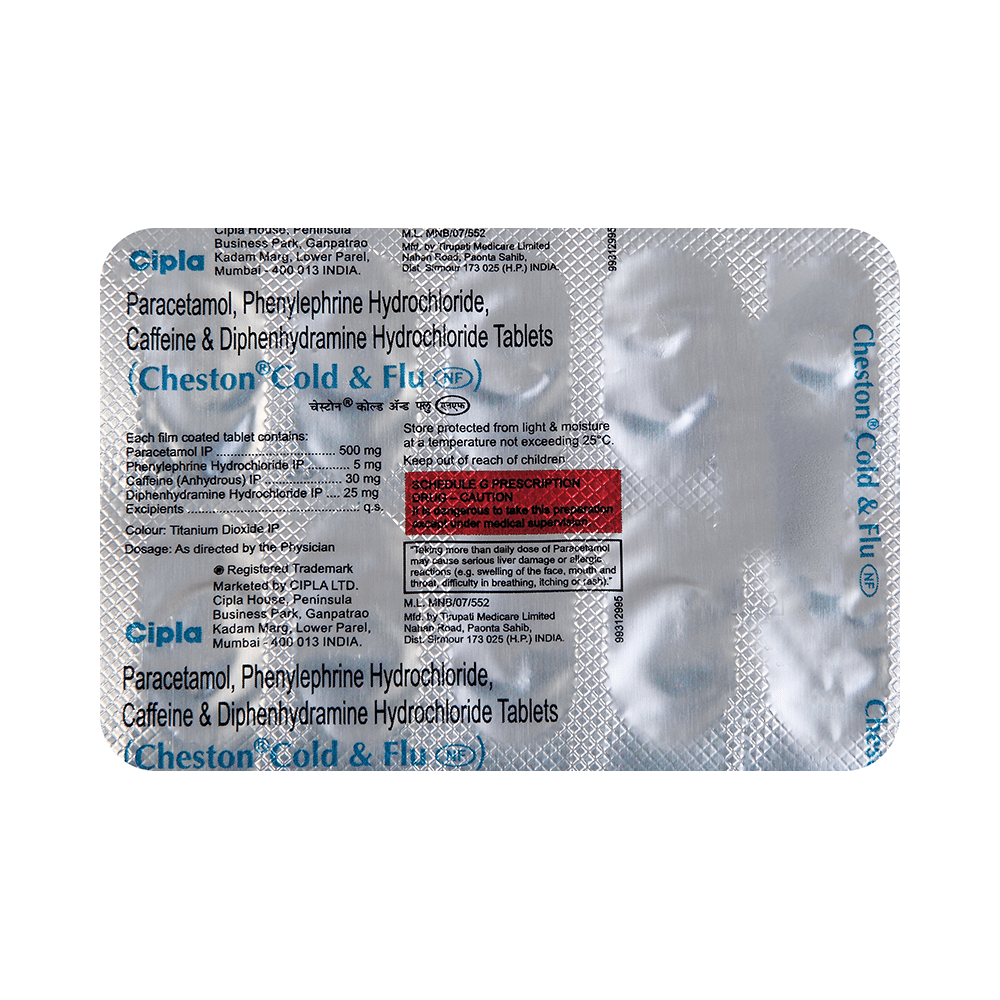 Cheston Cold and Flu NF Tablet - Image 2