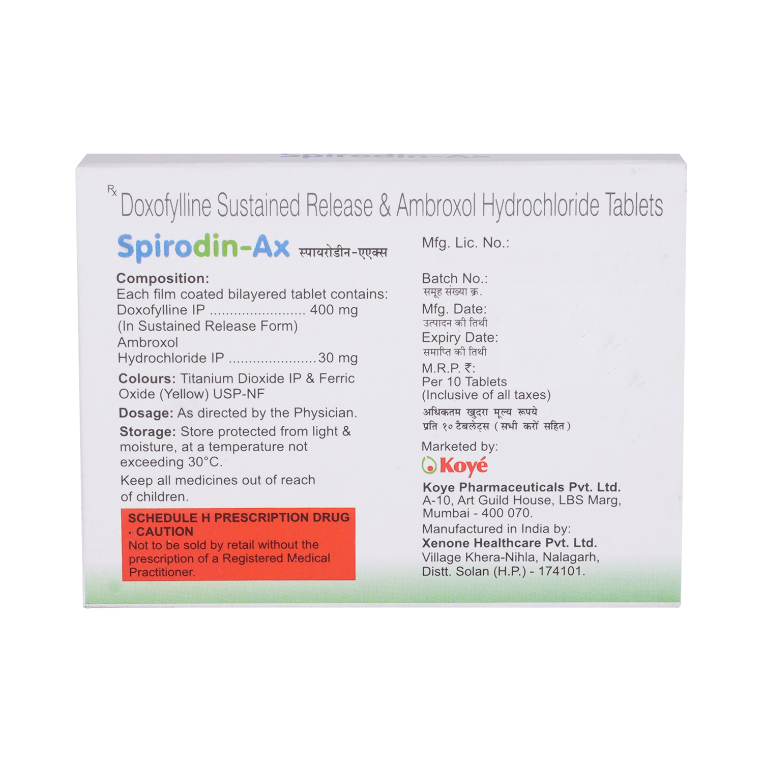 Spirodin-AX Tablet - Image 3