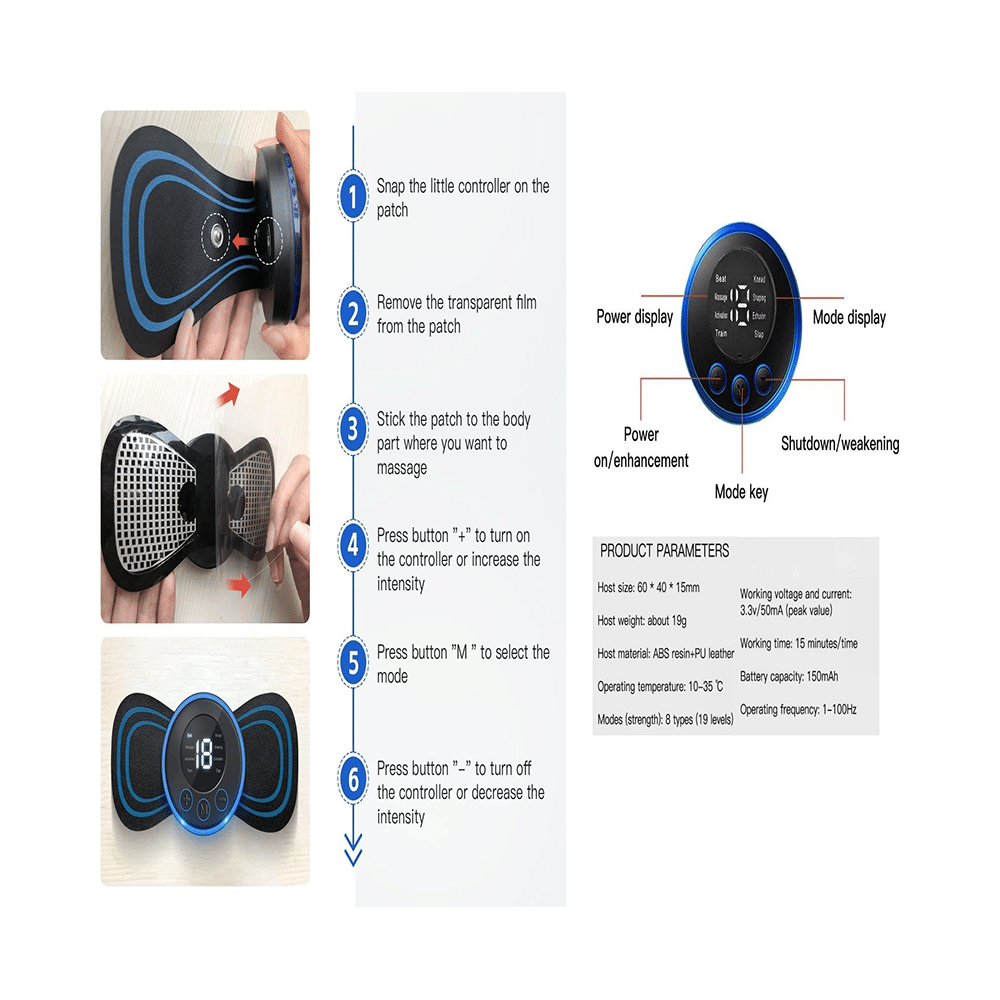 Agarwals Whole Body EMS Mini Butterfly Massager Unit - Image 5