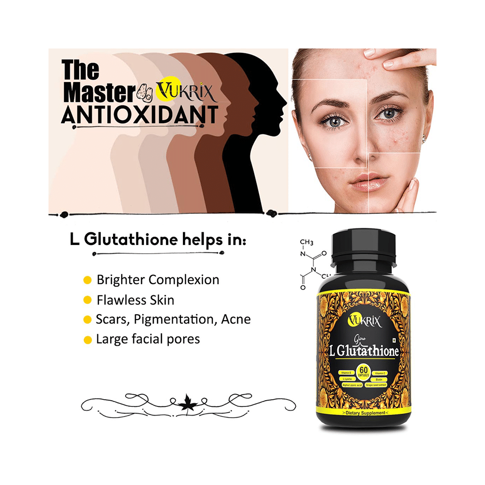 Vukrix Glow L Glutathione Capsule (60 Each) - Image 6