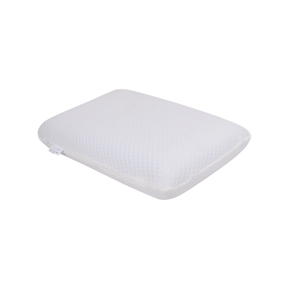 Sleepsia Ventilated Cervical Contour Memory Foam with Cooling Gel Pillow with Washable Cover White