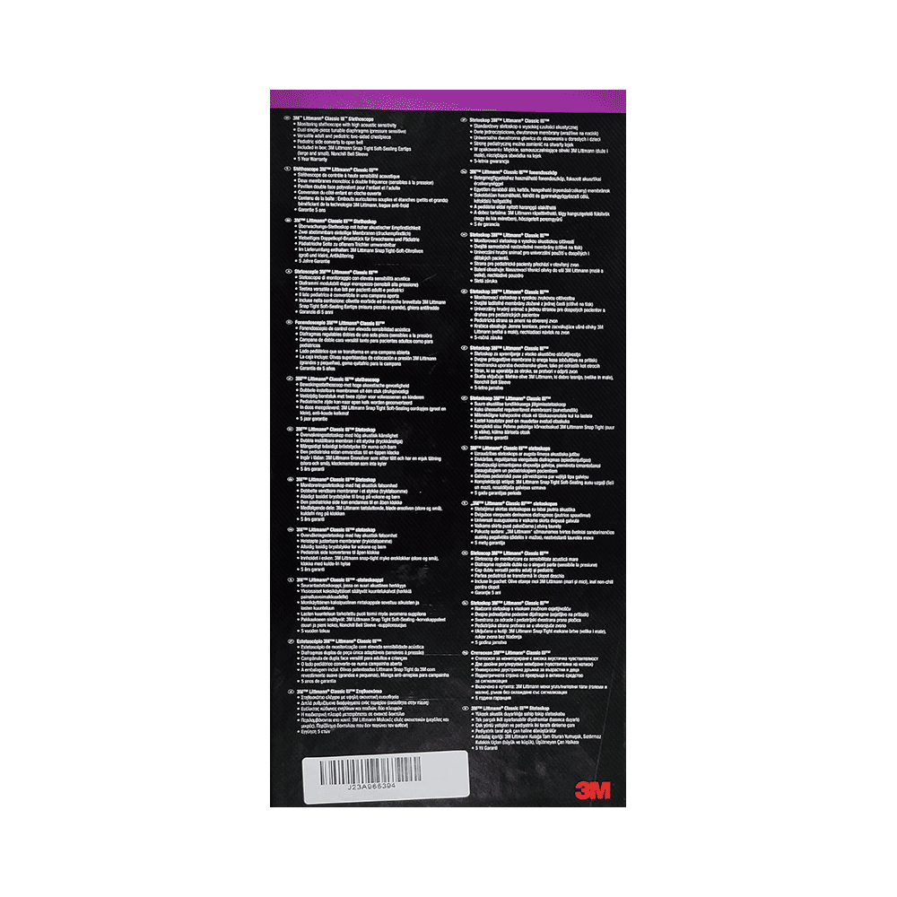 3M Littmann 5870 Classic III™ Stethoscope Black - Image 3