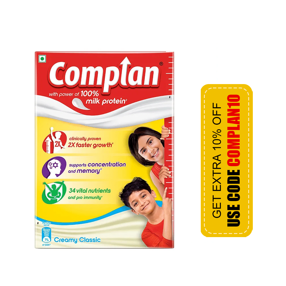 Complan Nutrition Drink Powder for Children | Nutrition Drink for Kids with Protein & 34 Vital Nutrients | Creamy Classic - Image 8