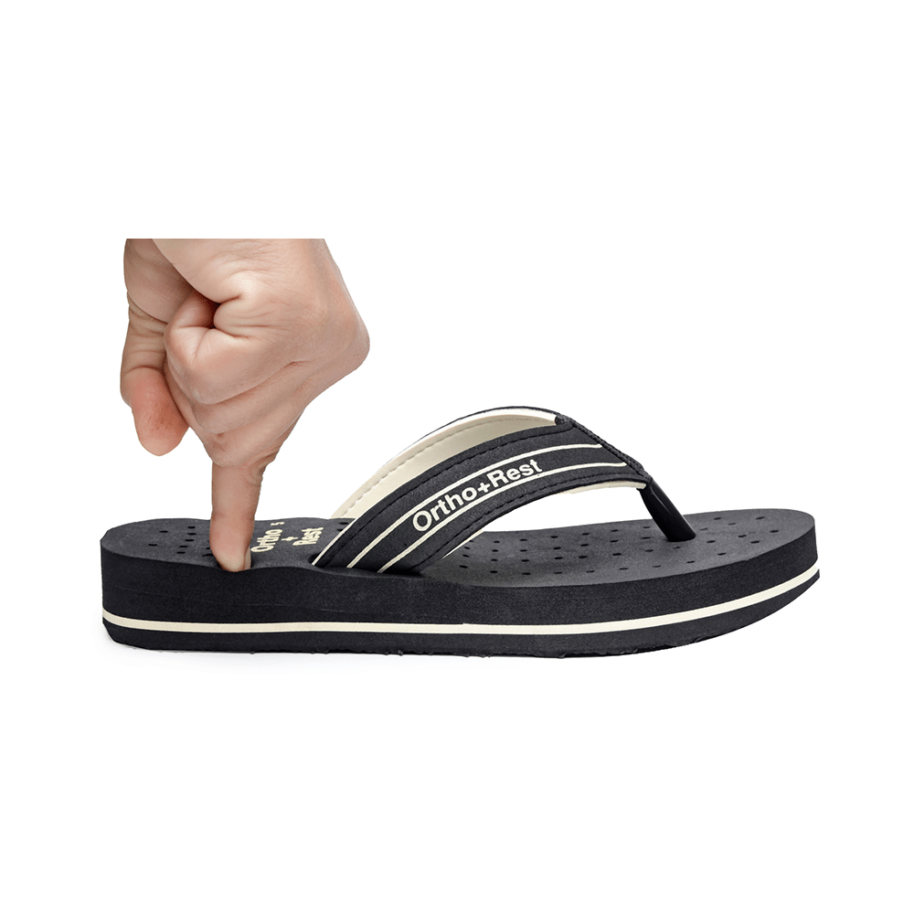 Ortho + Rest L331 Extra Soft Flip Flop Orthopedic Slippers for Women & Girls Black 9 - Image 6