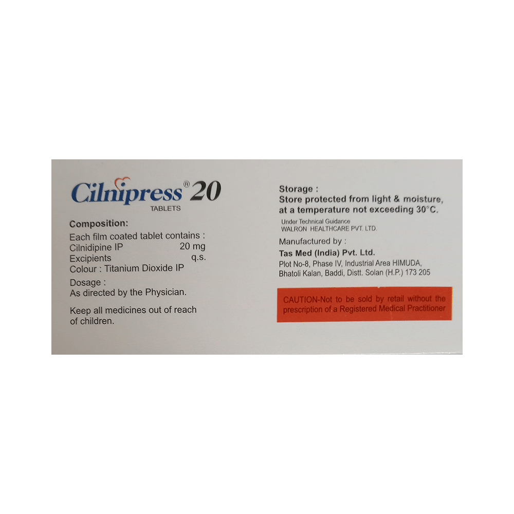 Cilnipress 20 Tablet - Image 2
