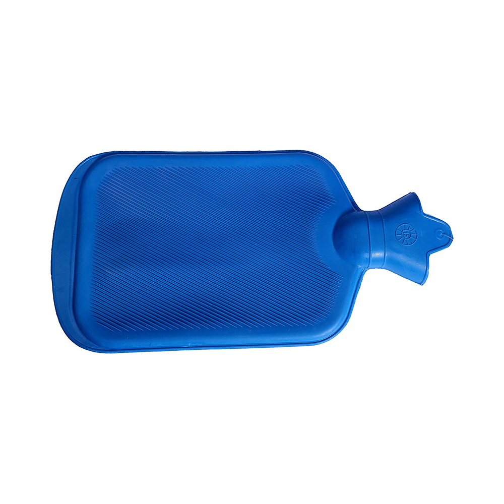 Smart Care Classic Hot Water Bag Blue Both Side Ribbed - Image 1
