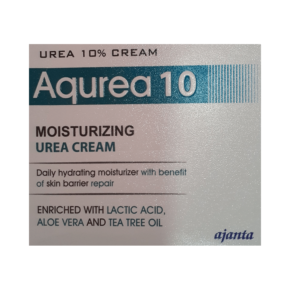 Aqurea 10 Moisturizing Urea Cream with Lactic Acid, Aloe Vera & Tea Tree Oil