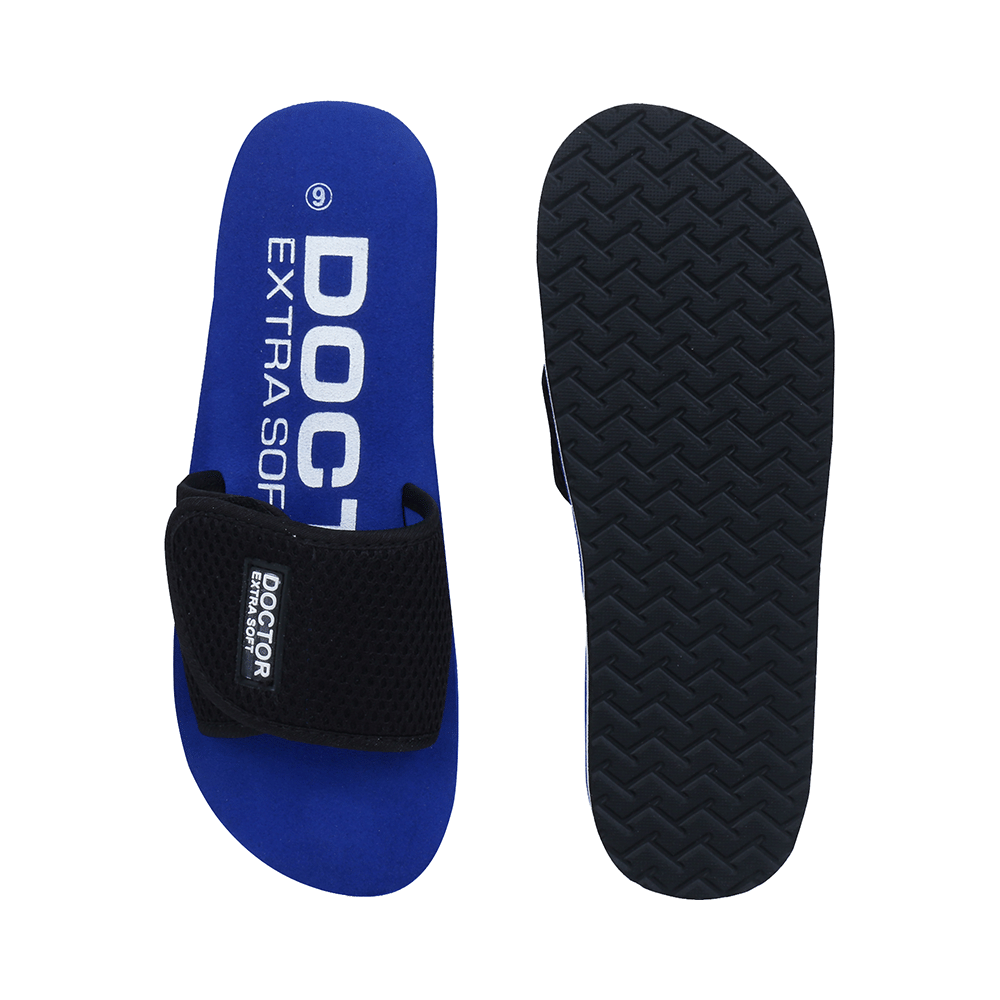 Doctor Extra Soft D 17 Orthopaedic and Diabetic Adjustable Strap Comfort Slippers for Women Blue 5 - Image 8