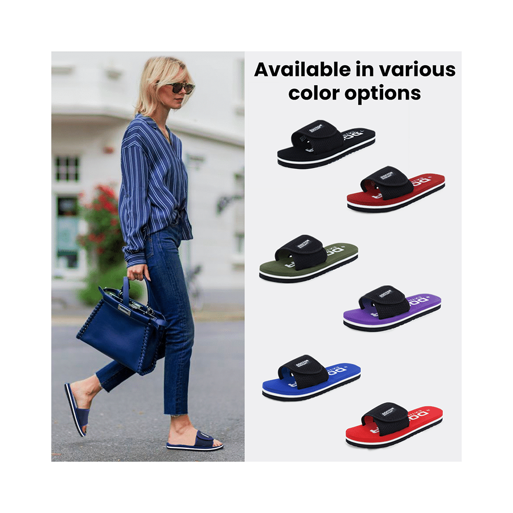 Doctor Extra Soft D 17 Orthopaedic and Diabetic Adjustable Strap Comfort Slippers for Women Blue 5 - Image 6
