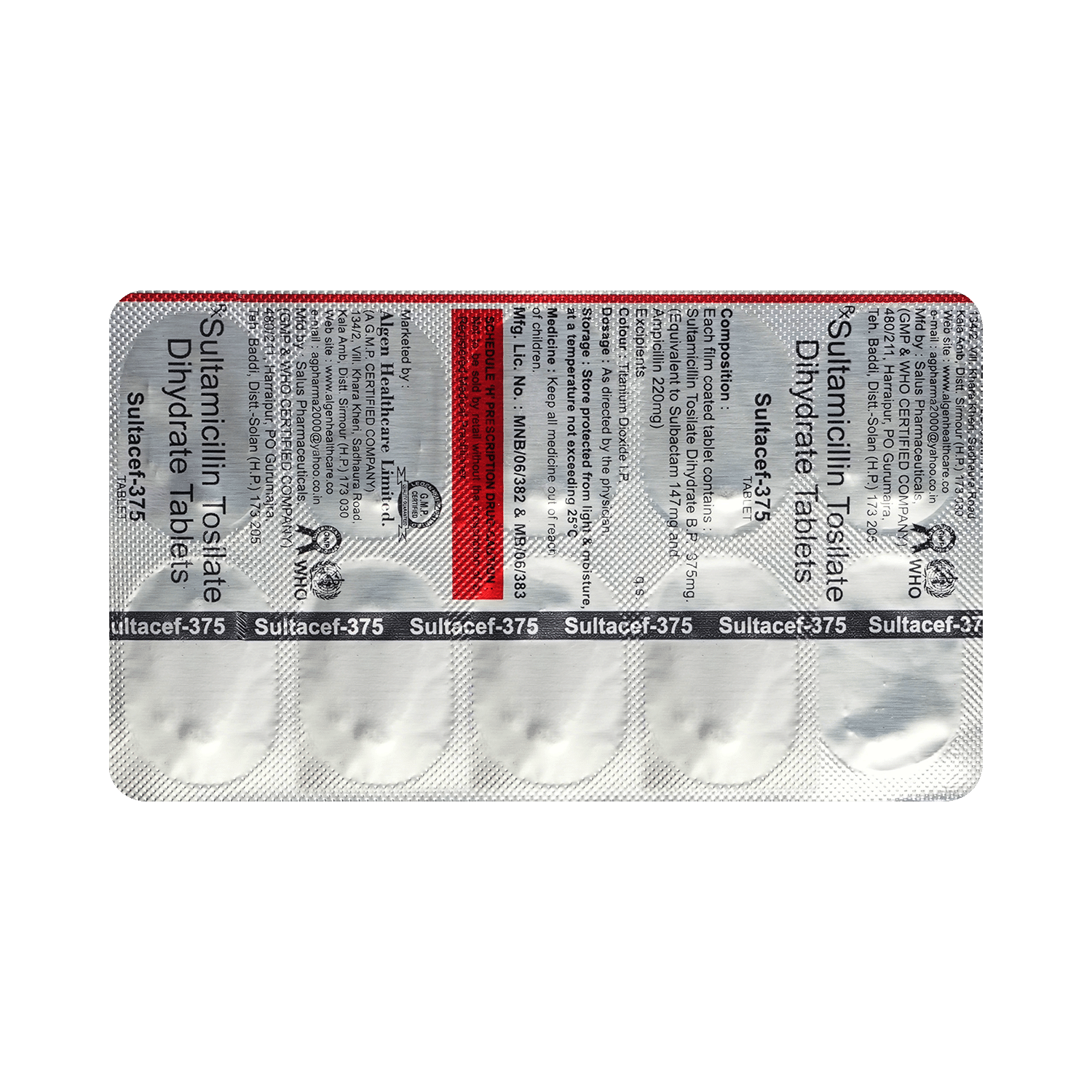 Sultacef 375mg Tablet - Image 5