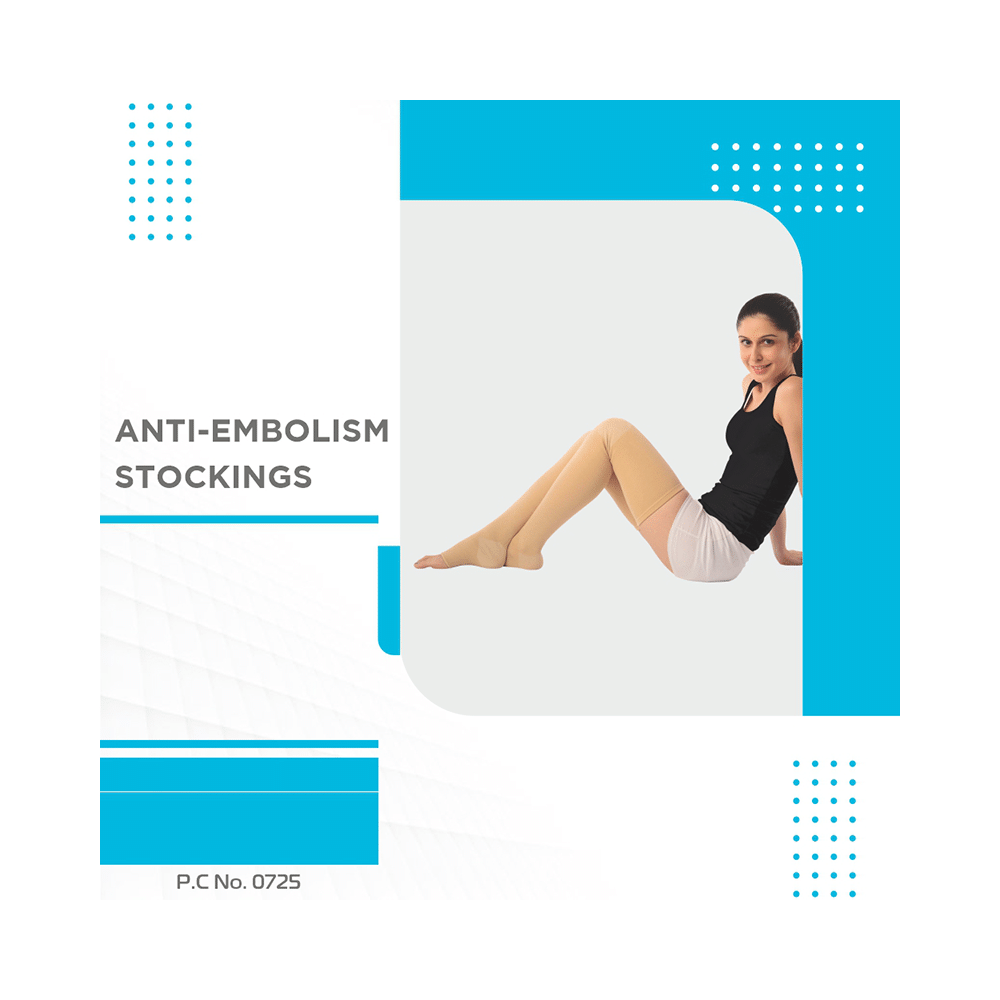 Vissco Anti Embolism Stocking, Thigh Length (Above Knee) to Improve Blood Circulation XXL Beige - Image 7