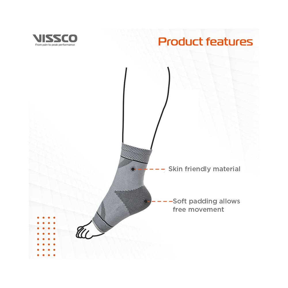 Vissco 2D Ankle Support, Stretchable Ankle Support for Injured Ankles, Arthritic Pain Small - Image 3