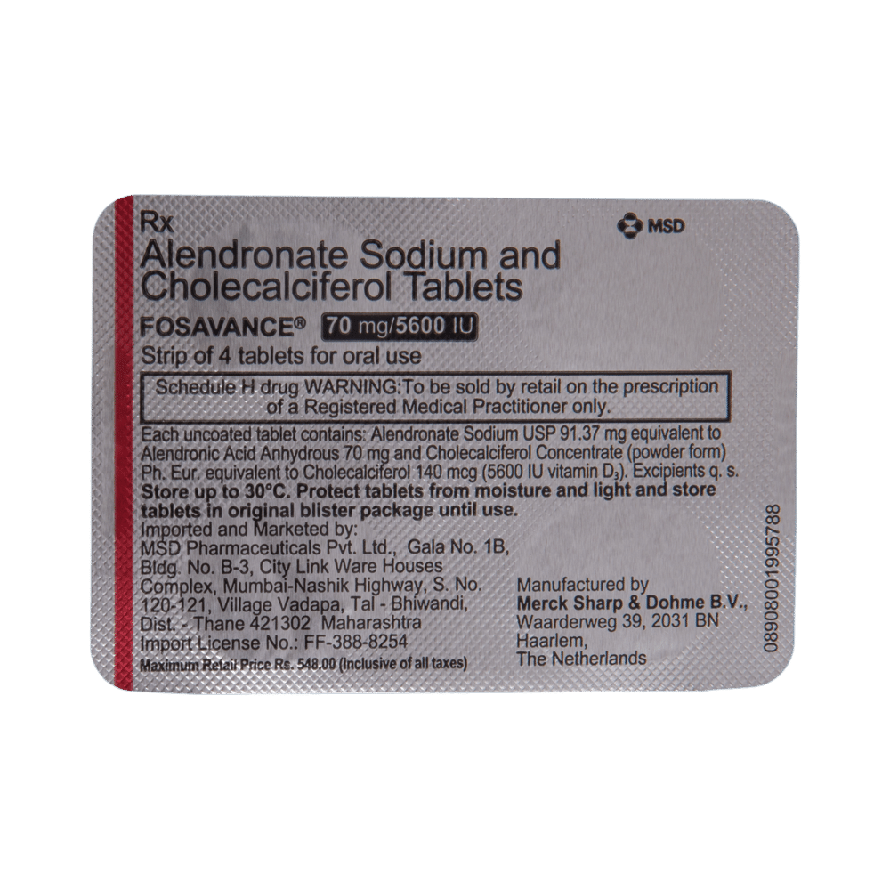 Fosavance 70 mg/5600 IU Tablet - Image 5