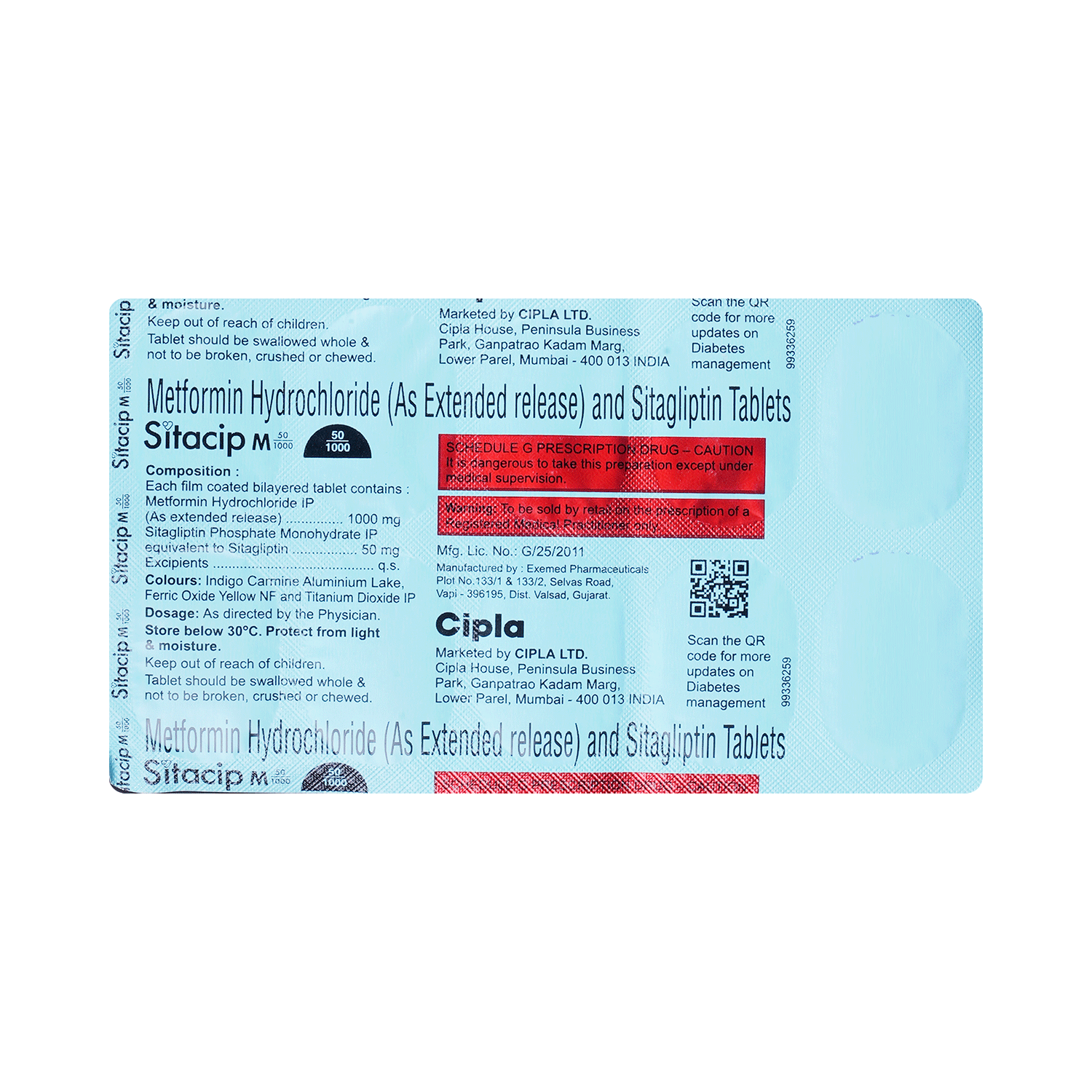 Sitacip M 50/1000 Tablet ER - Image 3