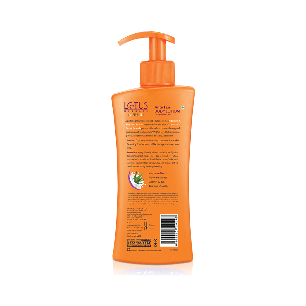 Lotus Herbals Safe Sun Anti-Tan Body Lotion SPF 25 PA+++ - Image 2