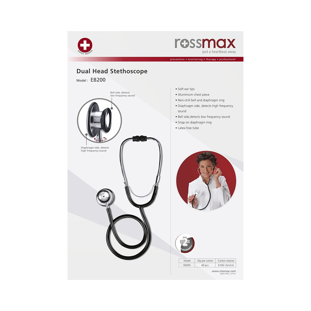 Rossmax EB200 Dual Head Stethoscope - Image 3