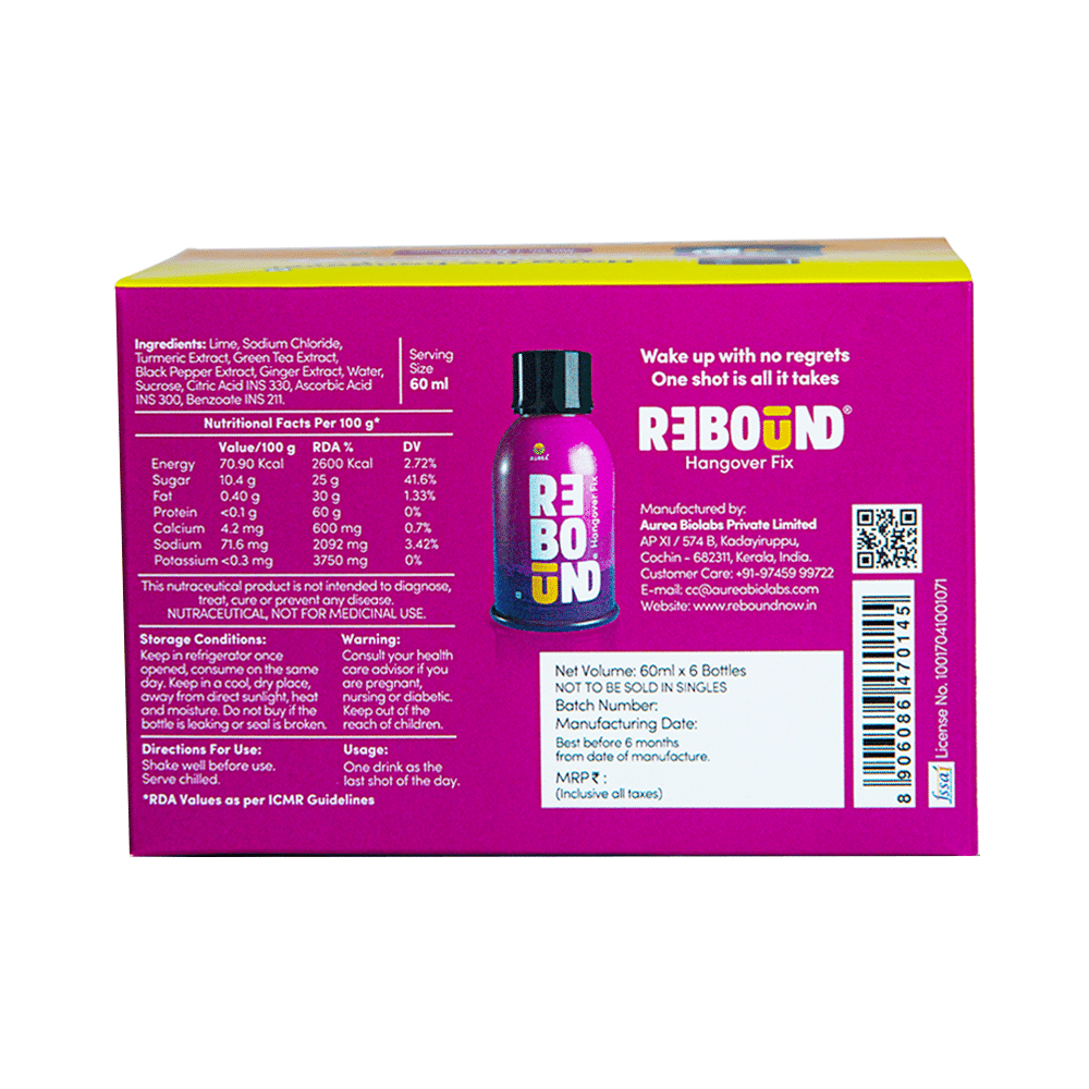 Aurea Rebound Hangover Fix (60ml Each) - Image 4
