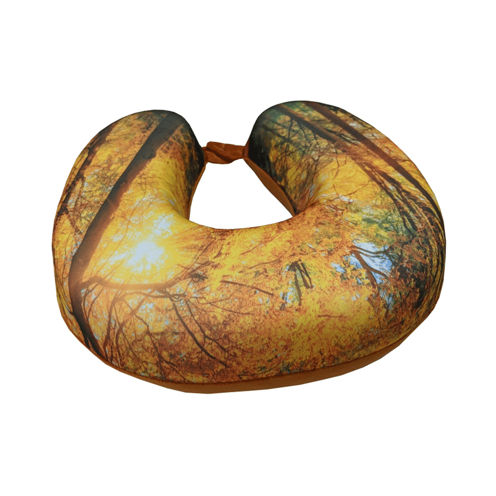 Viaggi Super Soft Memory Foam Neck Pillow Yellow Forest - Image 3