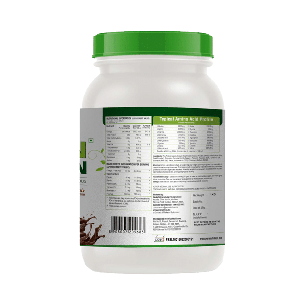 Pure Nutrition Pure Vegan Protein Powder Chocolate - Image 2
