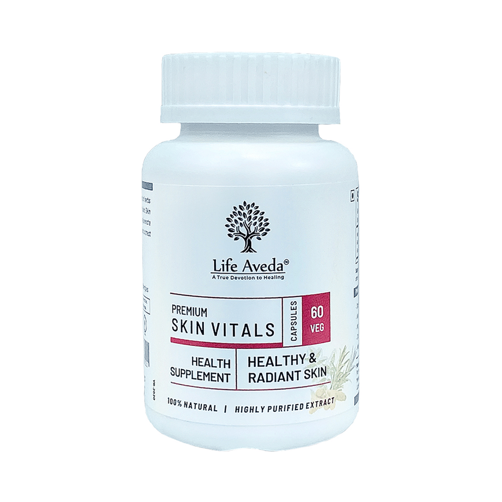 Life Aveda Premium Skin Vitals Veg Capsule - Image 1