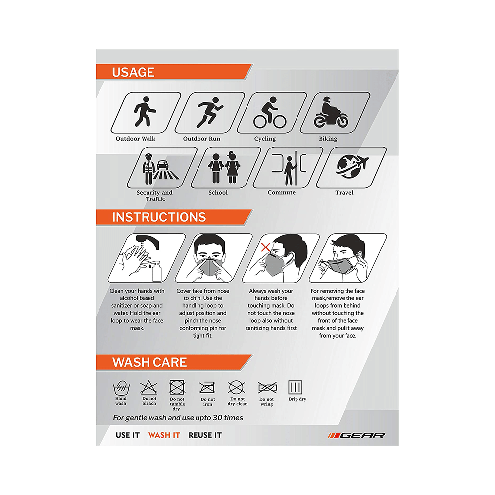 Gear Oxypro 3 Ply Face Mask - Image 6